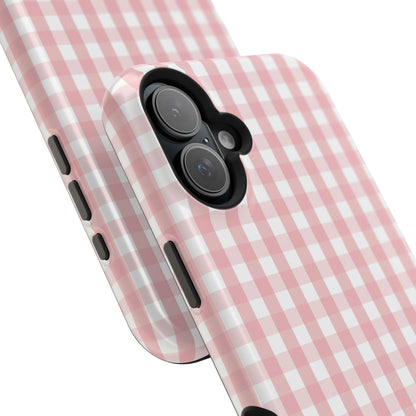 Impact-Resistant Cases -Pink Gingham