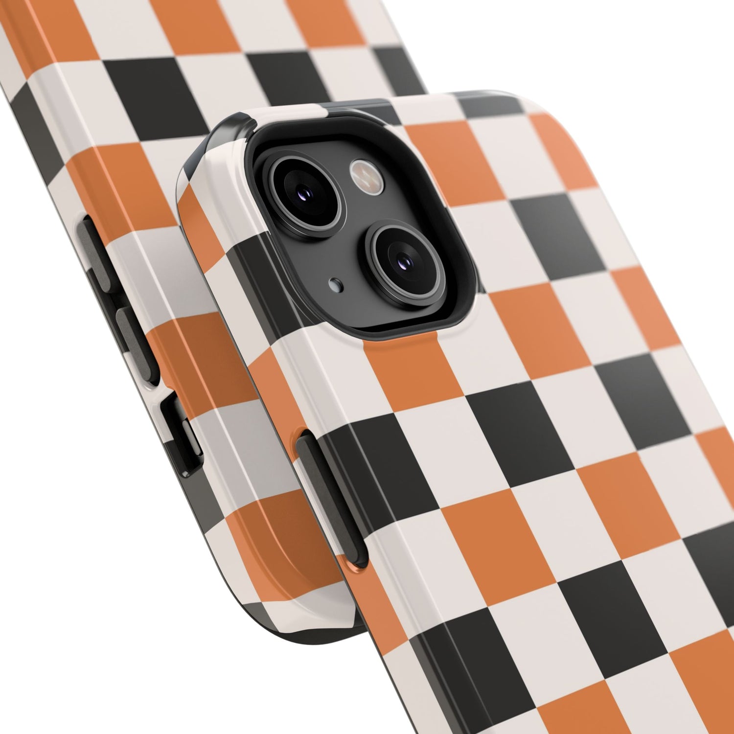 Trendy Halloween Checkerboard Phone Case | Impact-Resistant, iPhone, Samsung