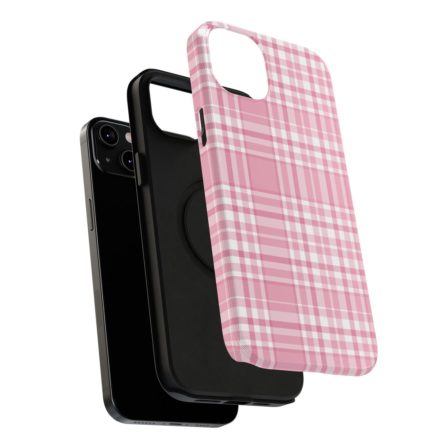 Impact-Resistant Phone Case - Easter Plaid Pink