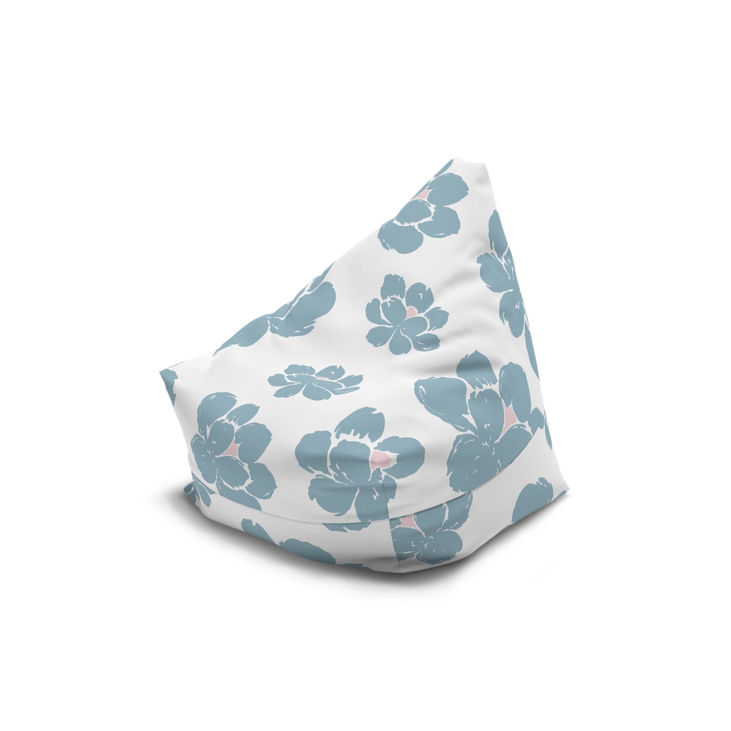 Pink, Blue Floral Bean Bag Chair Cover