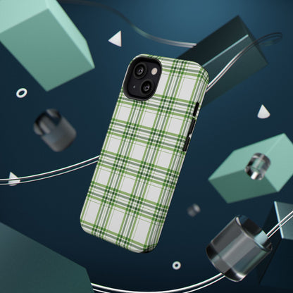 Impact-Resistant Phone Case -St. Patrick's Day Plaid