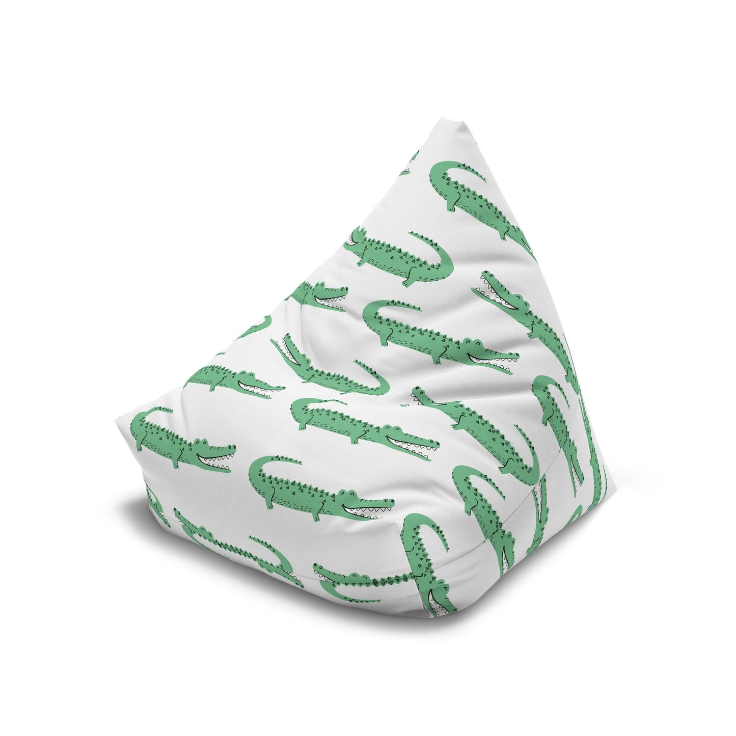 Preppy Green Crocodile Bean Bag Chair Cover