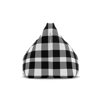 Black and White Buffalo Plaid Bean Bag Chair Cover