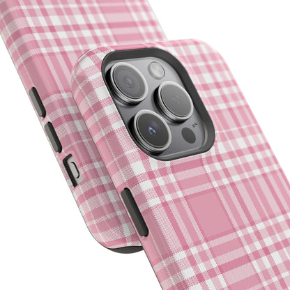 Impact-Resistant Phone Case - Easter Plaid Pink