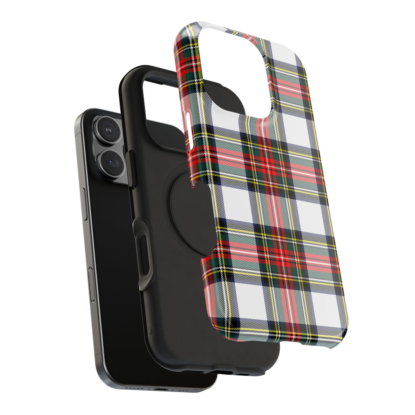 Christmas Holiday Tartan Plaid Impact-Resistant Phone Case, Holiday Phone Case, Fashion Phone Case, iPhone, Samsung Case