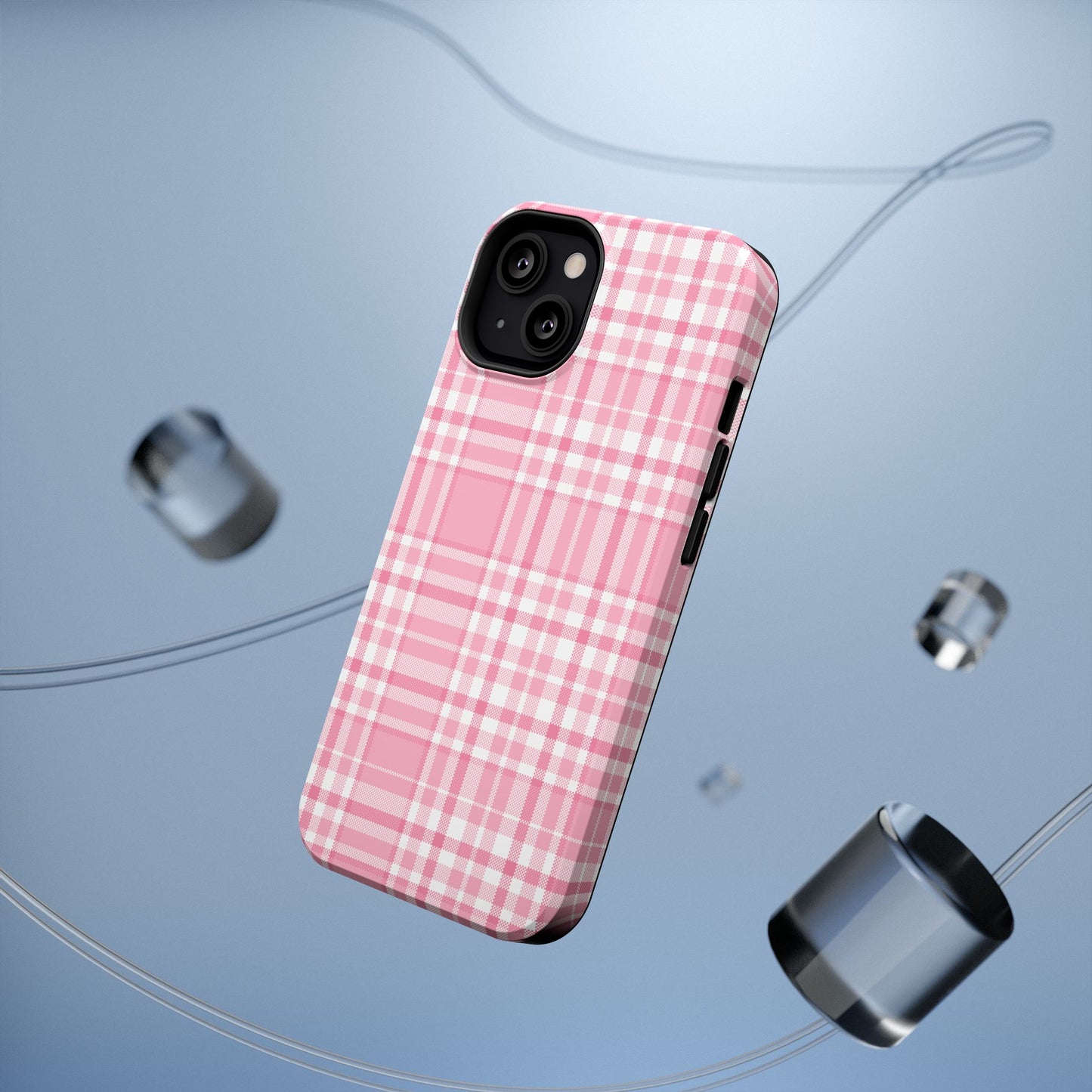 Impact-Resistant Phone Case - Easter Plaid Pink