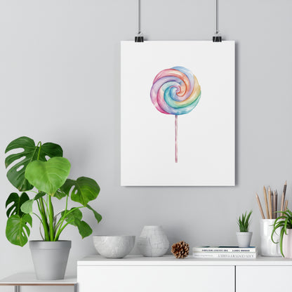 Giclée Art Print Watercolor Candy Land Lollipop