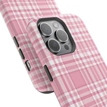 Impact-Resistant Phone Case - Easter Plaid Pink