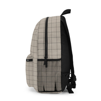 Backpack- Grid Tan and Black