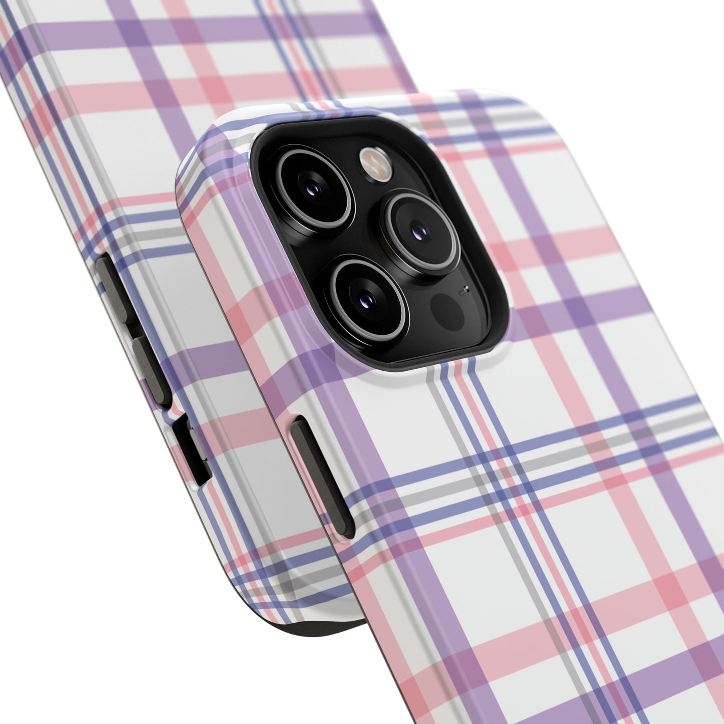 Impact-Resistant Cases - Spring Plaid Pink Purple