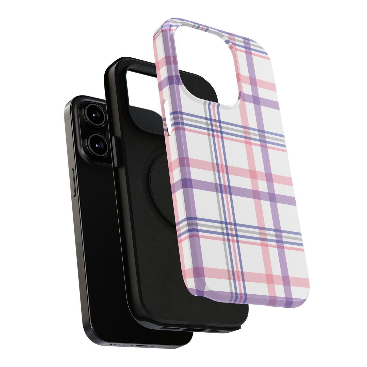 Impact-Resistant Cases - Spring Plaid Pink Purple