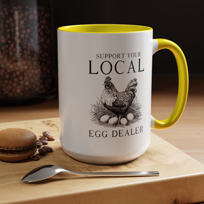 Accent Coffee Mug (11, 15oz)- Egg Dealer