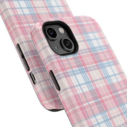 Impact-Resistant Cases-Spring Plaid Pink Blue