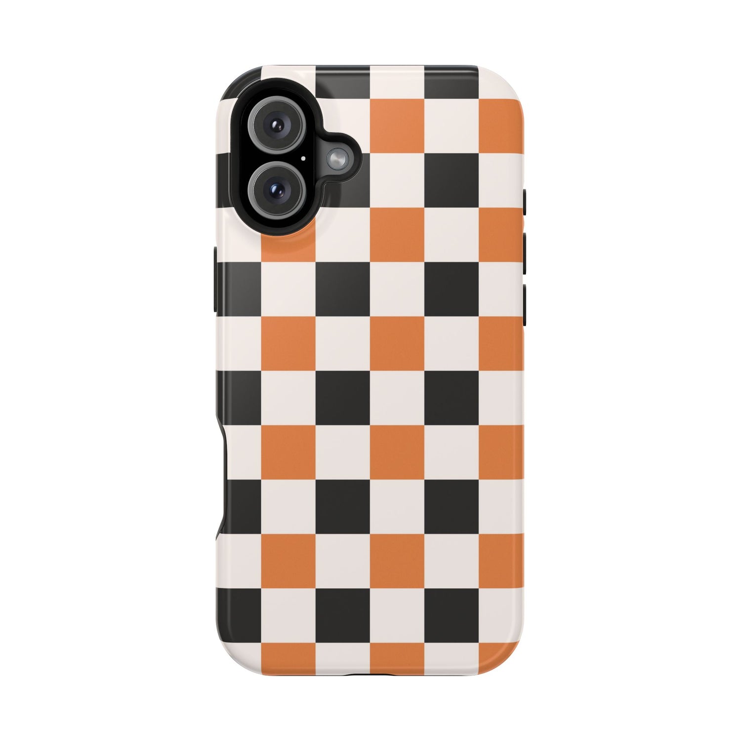Trendy Halloween Checkerboard Phone Case | Impact-Resistant, iPhone, Samsung