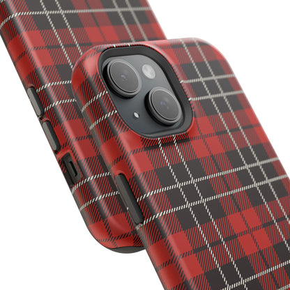 Impact-Resistant Phone Case- Christmas Tartan Plaid Red