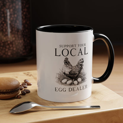 Accent Coffee Mug (11, 15oz)- Egg Dealer