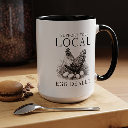 Accent Coffee Mug (11, 15oz)- Egg Dealer