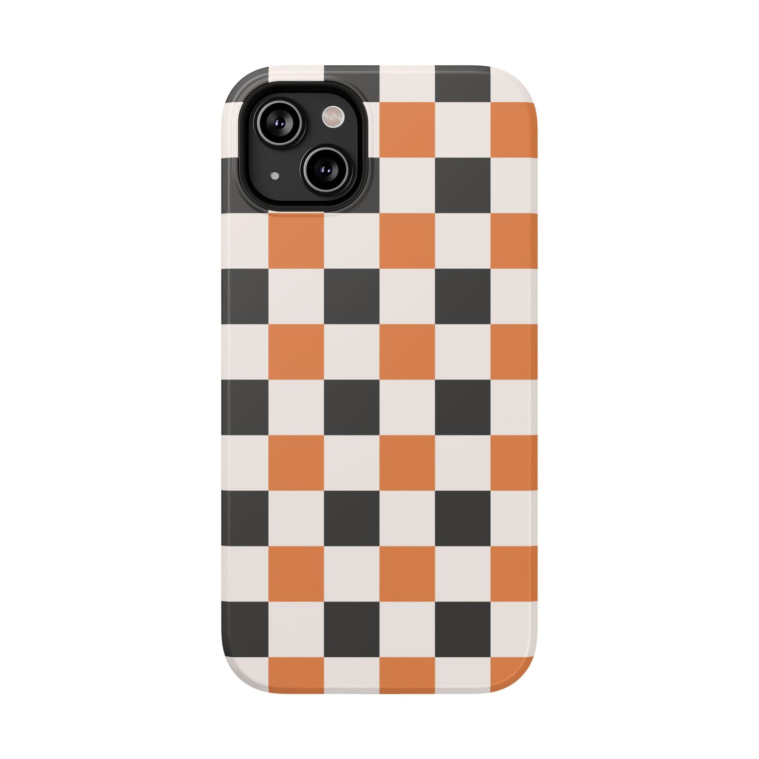 Trendy Halloween Checkerboard Phone Case | Impact-Resistant, iPhone, Samsung