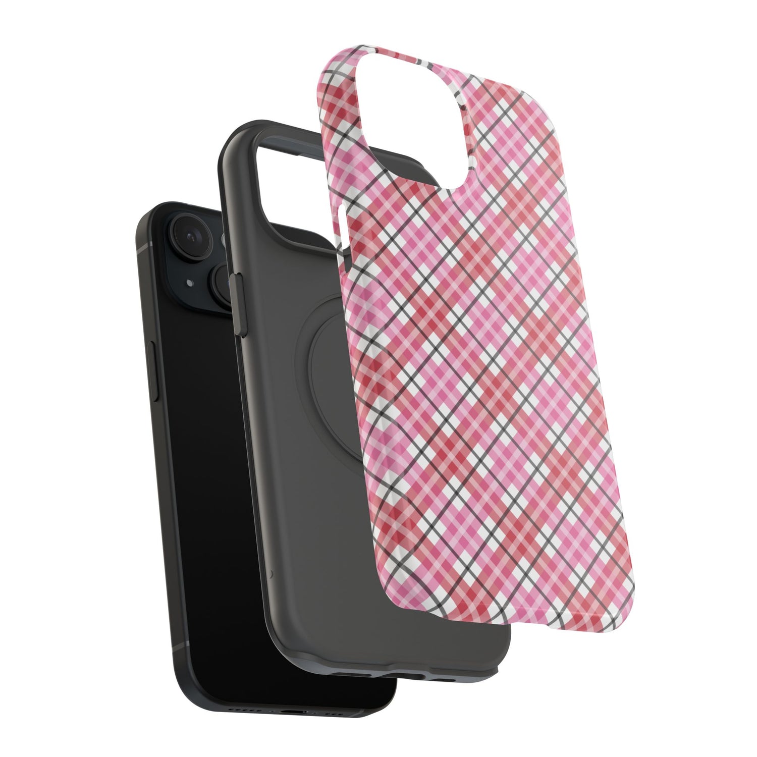 Impact-Resistant Phone Case - Valentine Plaid