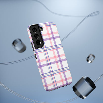 Impact-Resistant Cases - Spring Plaid Pink Purple