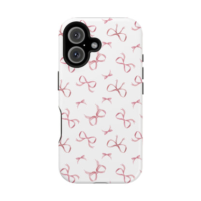 Impact-Resistant Phone Case - Coquette Bows Pink