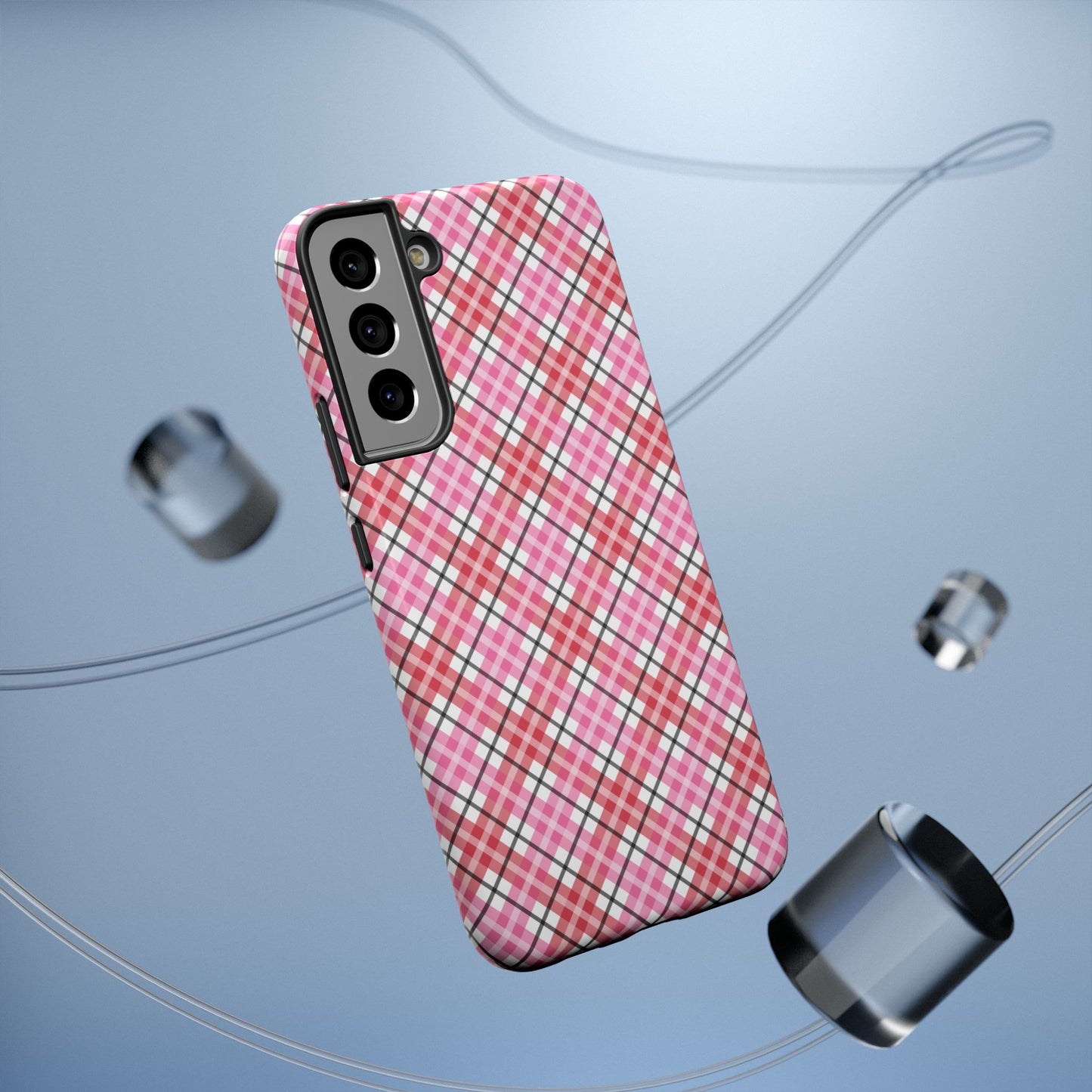 Impact-Resistant Phone Case - Valentine Plaid