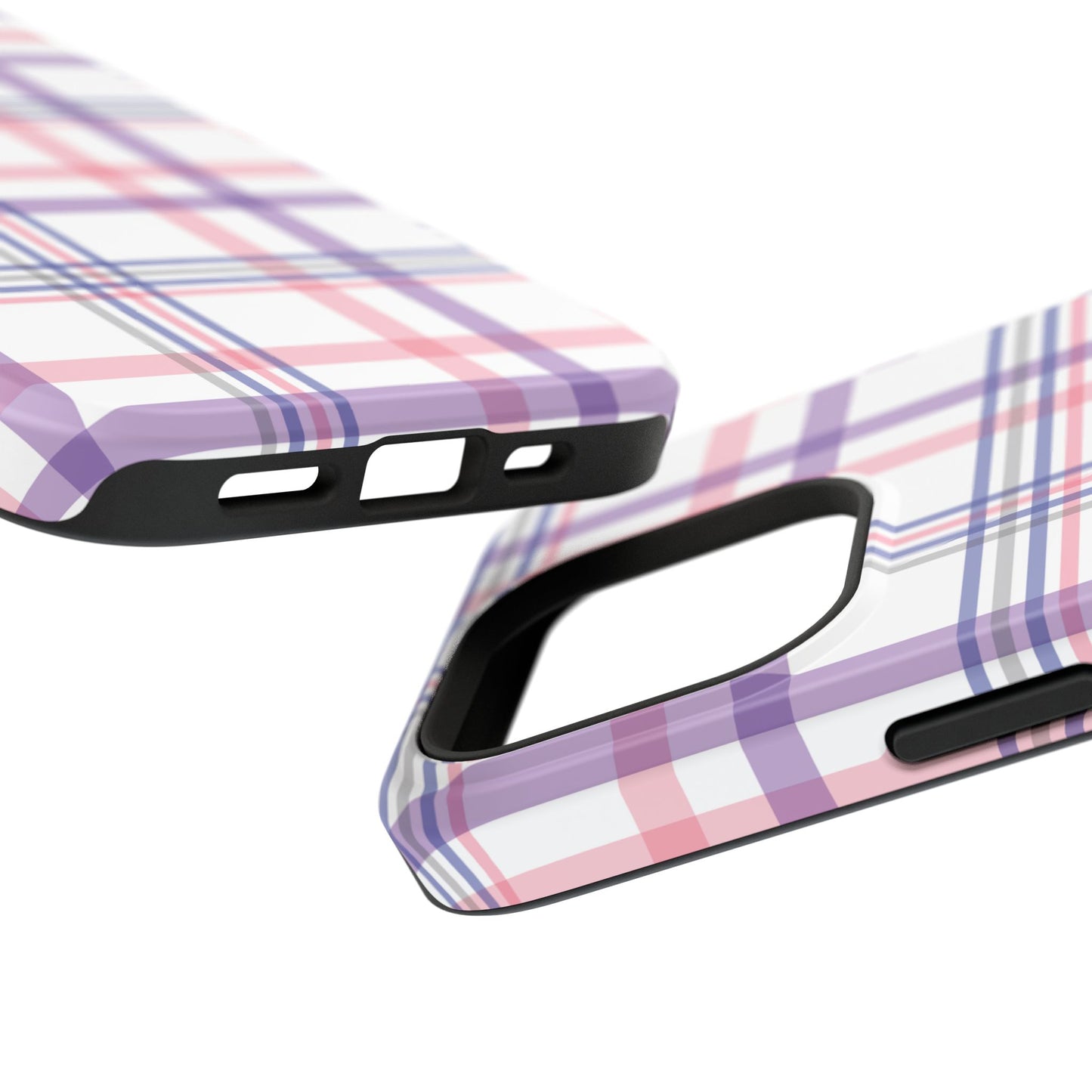 Impact-Resistant Cases - Spring Plaid Pink Purple