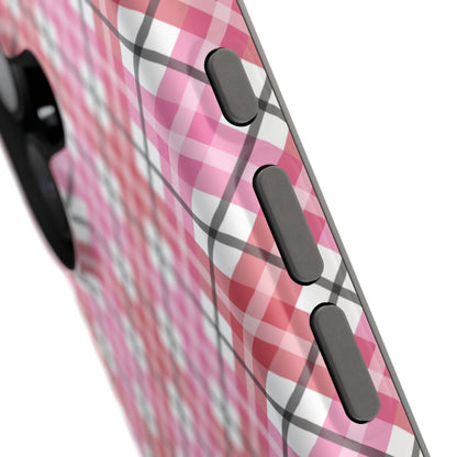 Impact-Resistant Phone Case - Valentine Plaid