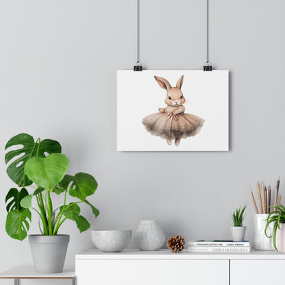 Giclée Art Print Watercolor Ballerina Bunnies 3