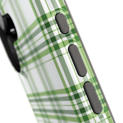 Impact-Resistant Phone Case -St. Patrick's Day Plaid