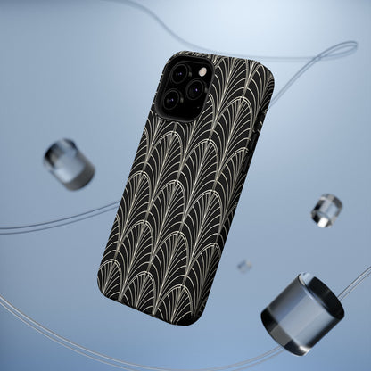 Impact-Resistant Phone Case- Art Deco Black Beige