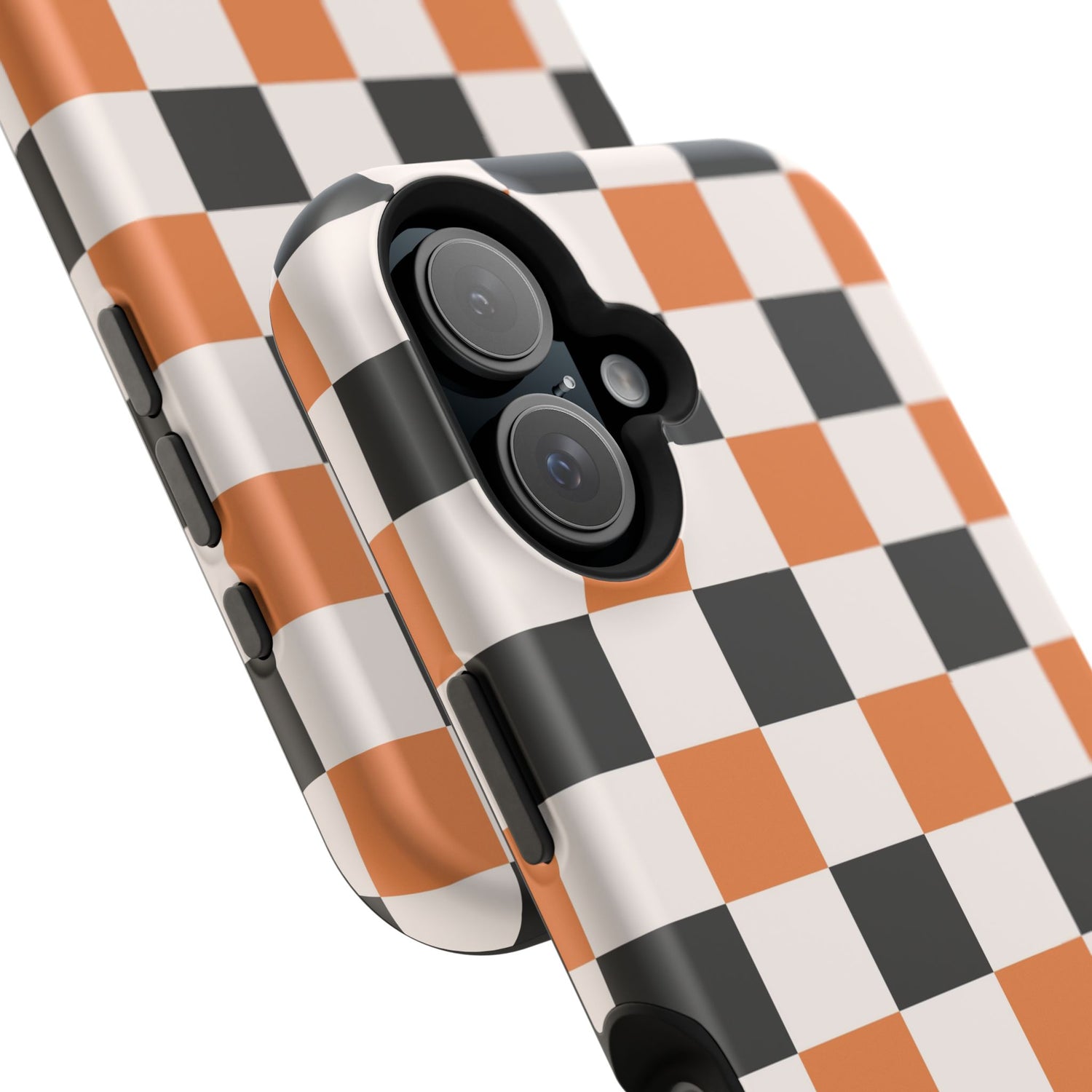 Trendy Halloween Checkerboard Phone Case | Impact-Resistant, iPhone, Samsung