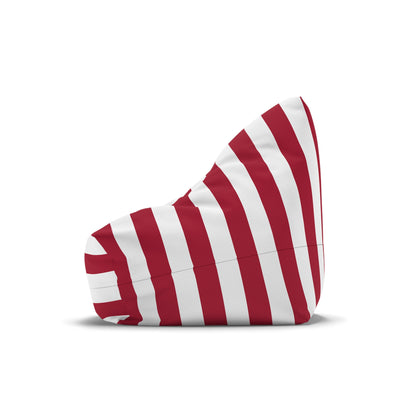 Nautical Stripe Red Bean Bag Chair Cover