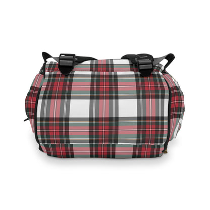 Holiday Tartan Plaid Multifunctional Diaper Bag