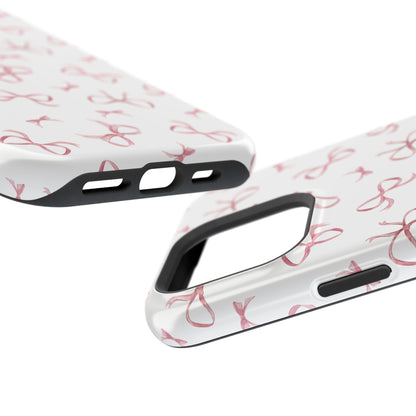 Impact-Resistant Phone Case - Coquette Bows Pink