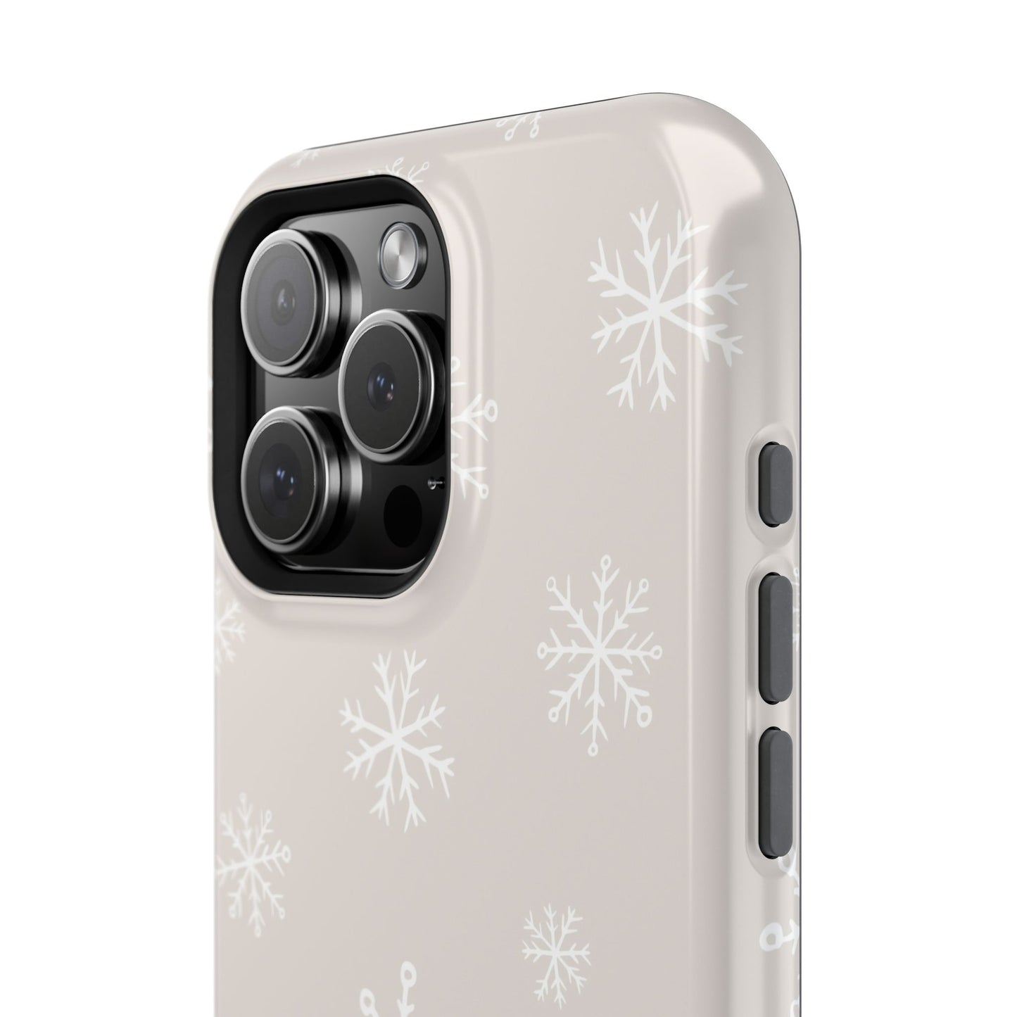 Neutral Snowflakes Impact-Resistant Phone Case