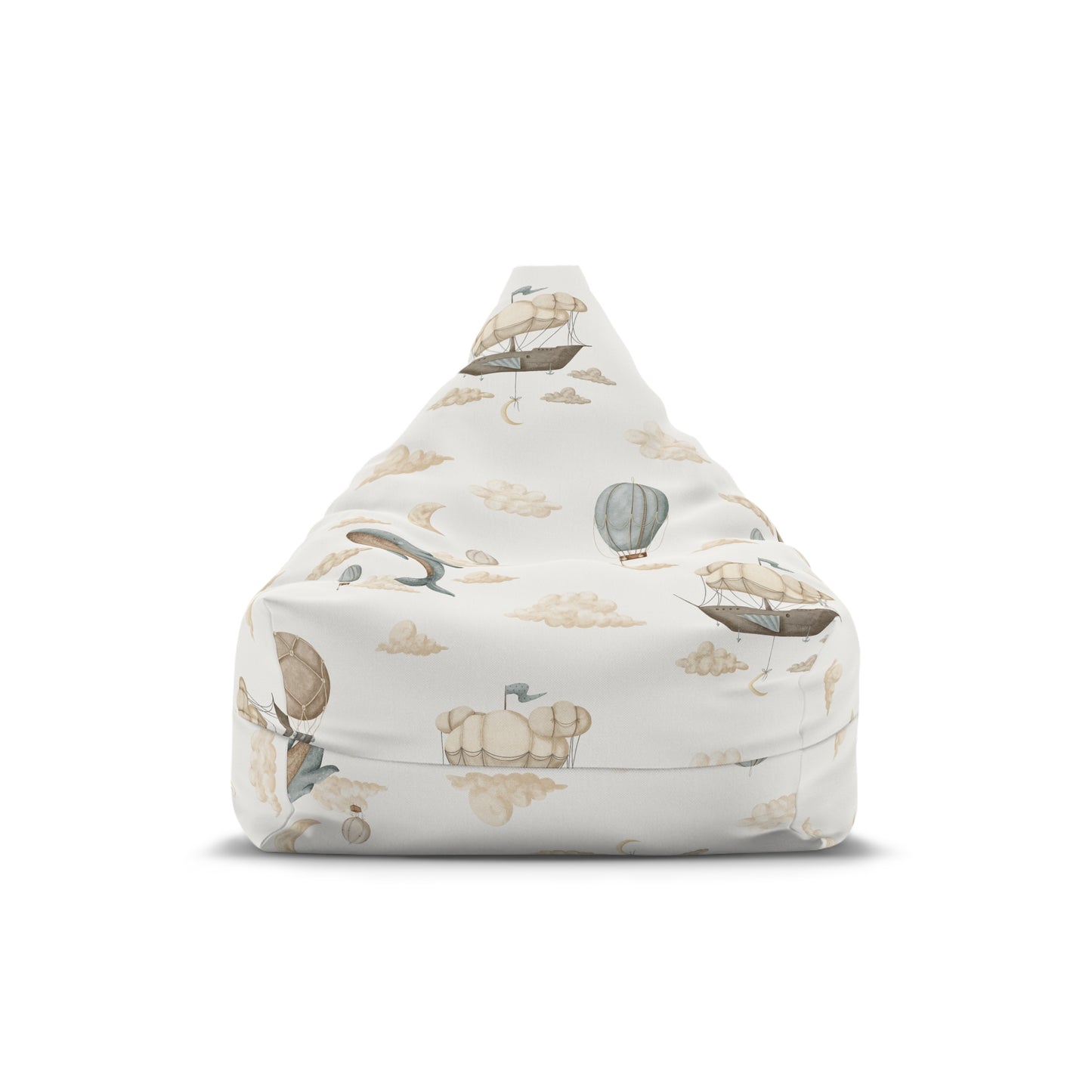 Watercolor Whale Balloons Bean Bag Chair Cover