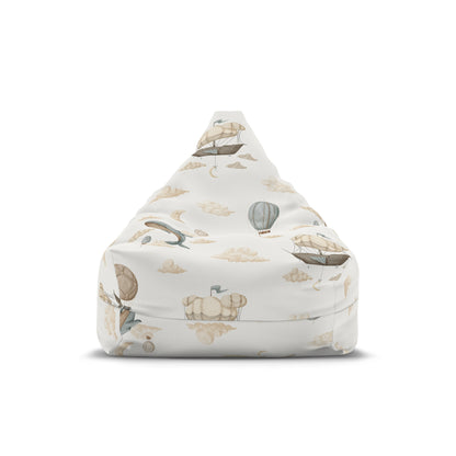 Watercolor Whale Balloons Bean Bag Chair Cover