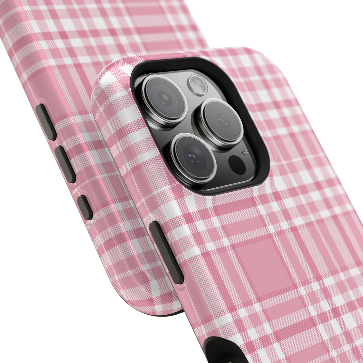 Impact-Resistant Phone Case - Easter Plaid Pink