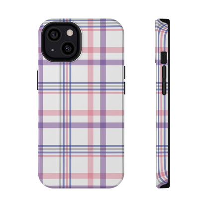 Impact-Resistant Cases - Spring Plaid Pink Purple