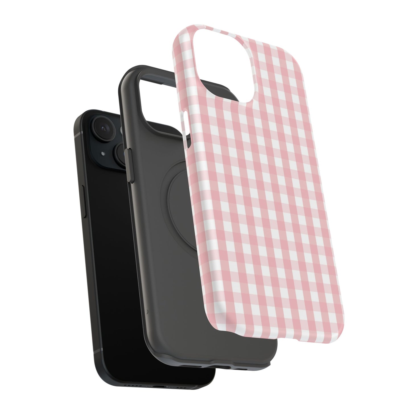 Impact-Resistant Cases -Pink Gingham