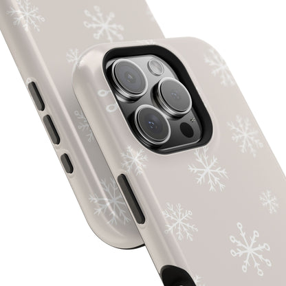 Neutral Snowflakes Impact-Resistant Phone Case