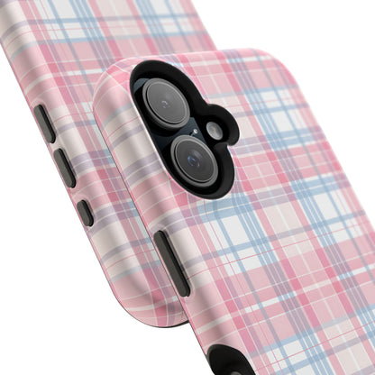 Impact-Resistant Cases-Spring Plaid Pink Blue