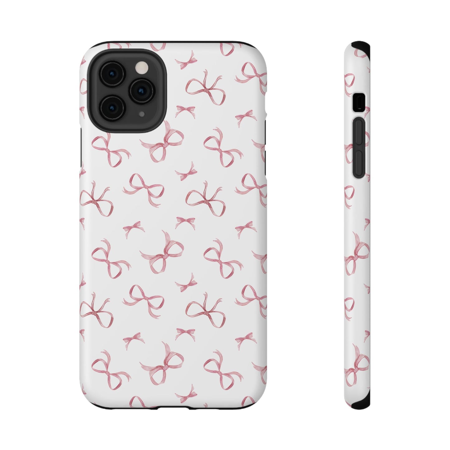 Impact-Resistant Phone Case - Coquette Bows Pink