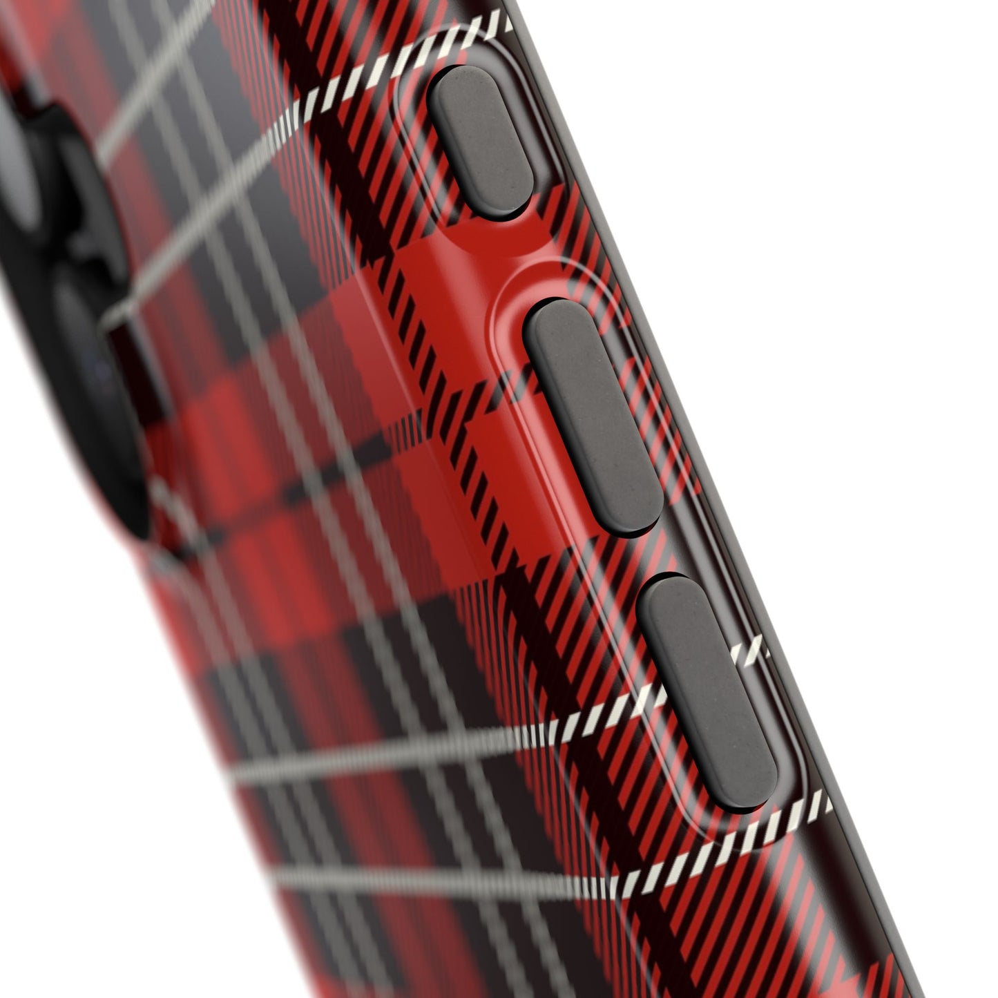 Impact-Resistant Phone Case- Christmas Tartan Plaid Red