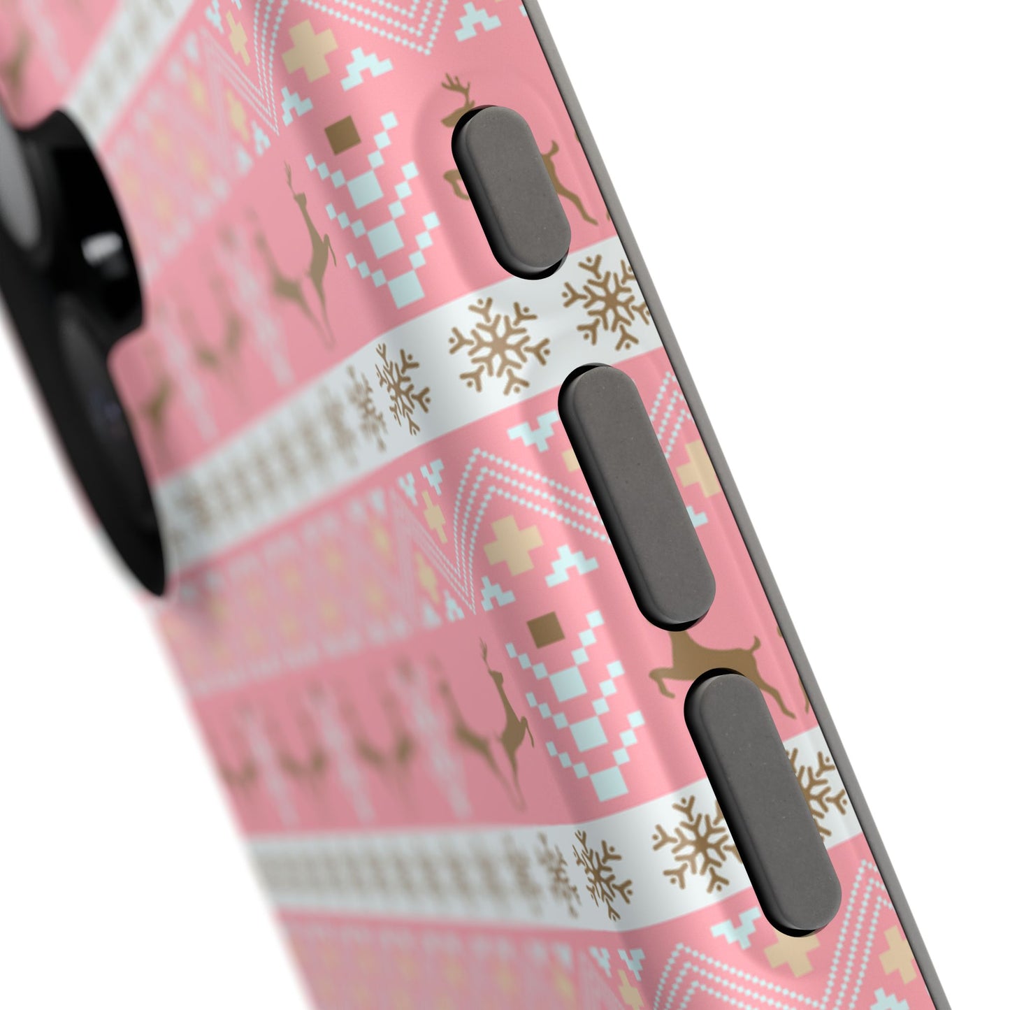 Pink Deer Antler Sweater Christmas Pattern Impact-Resistant Cases