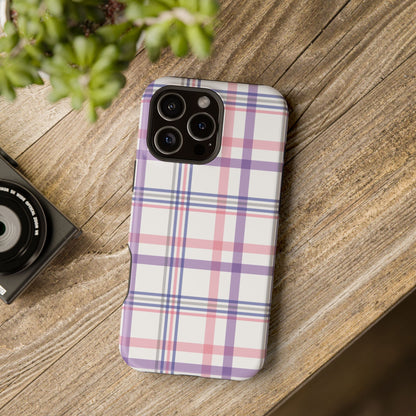 Impact-Resistant Cases - Spring Plaid Pink Purple