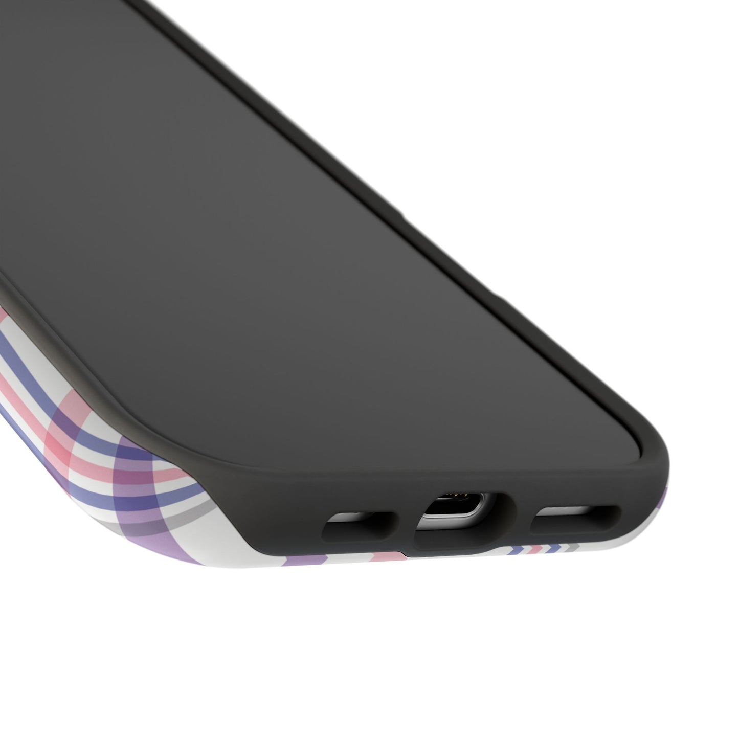 Impact-Resistant Cases - Spring Plaid Pink Purple