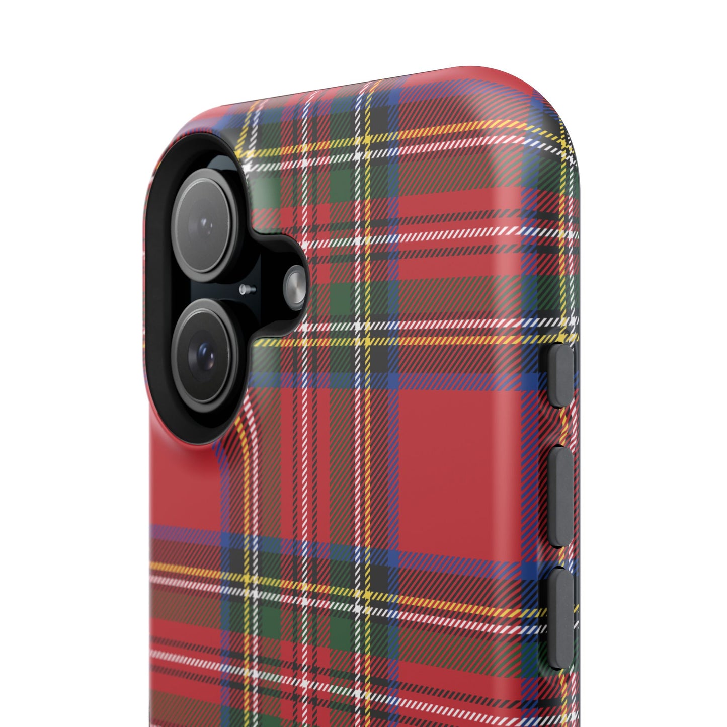 Impact-Resistant Phone Case-Holiday Tartan Plaid Red