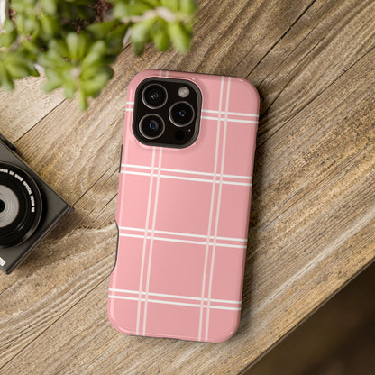 Impact-Resistant Phone Case -Girly Plaid